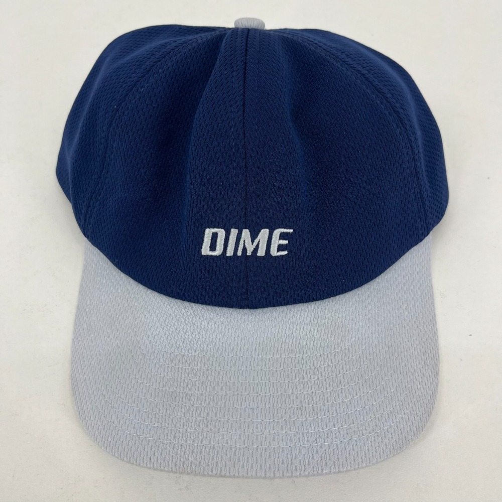 Dime MTL Mens Navy Blue Grey Mesh Snapback Hat Streetwear Cap